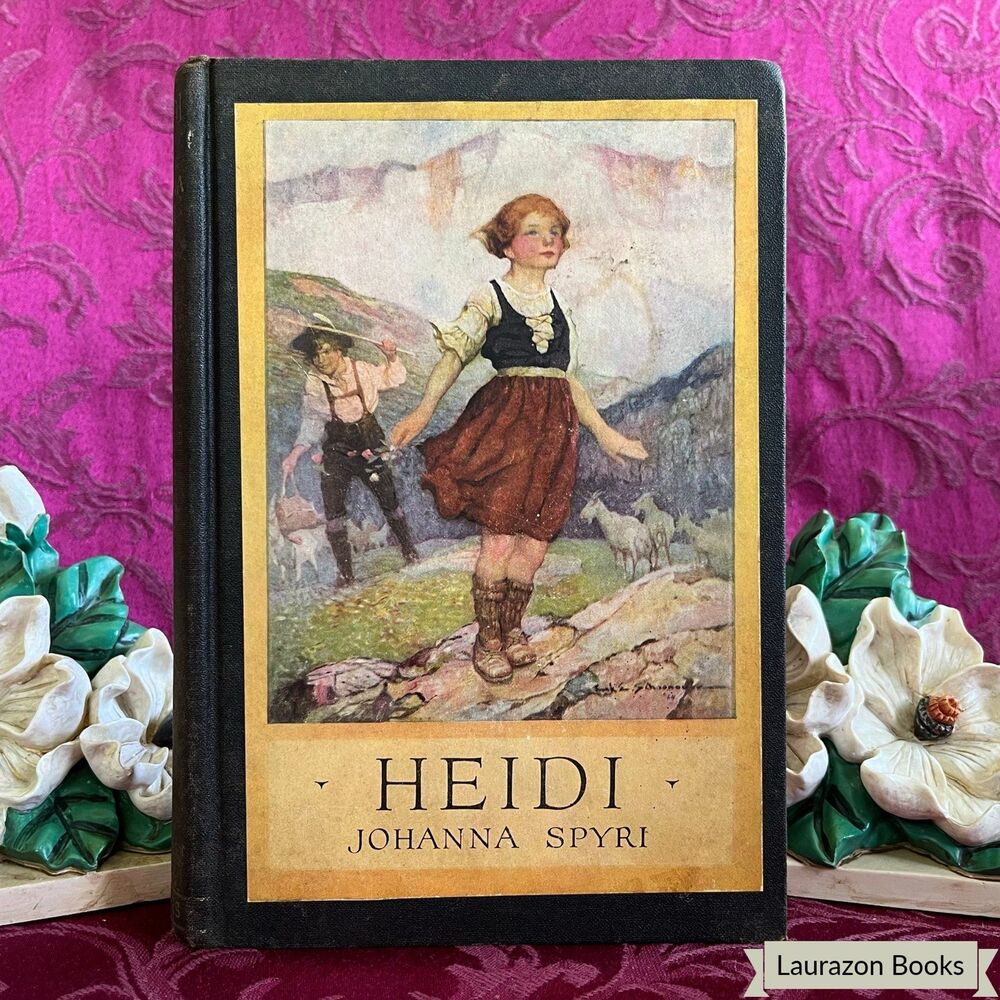 1925 Heidi by Johanna Spyri, Illustrated by Louis Rhead, Antique Book